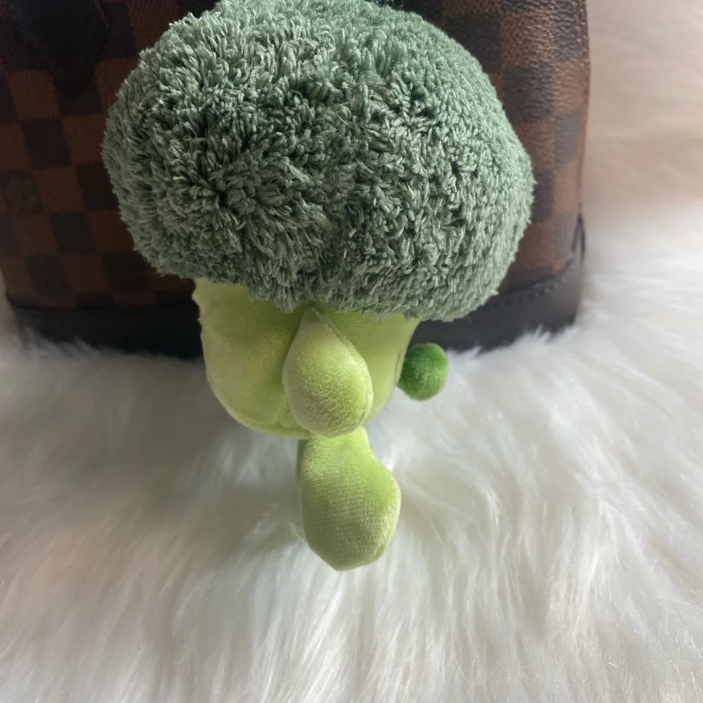 Broccoli Pompom Bag Charm Keychain Car Key Fob Plush Gift Cute New Handmade